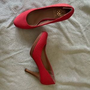 Vince Camuto suede snakeskin